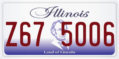 IL license plate Z675006