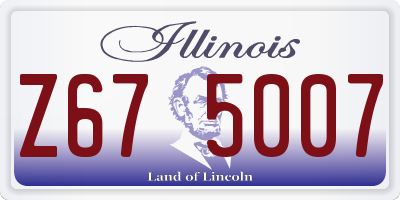 IL license plate Z675007