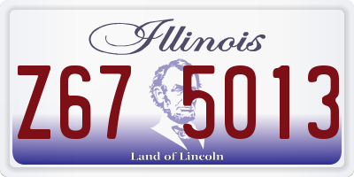 IL license plate Z675013