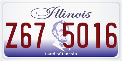 IL license plate Z675016