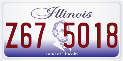 IL license plate Z675018