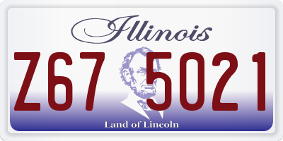 IL license plate Z675021