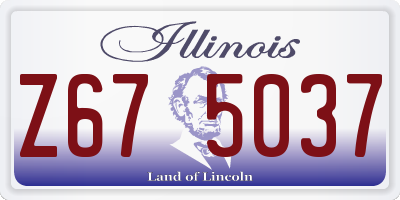 IL license plate Z675037