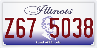 IL license plate Z675038