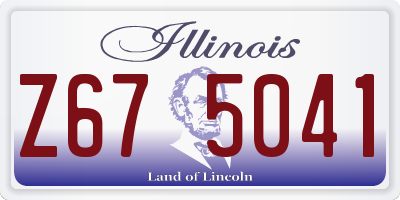 IL license plate Z675041