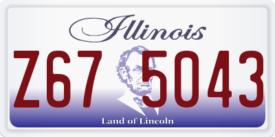 IL license plate Z675043