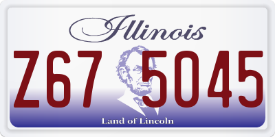 IL license plate Z675045