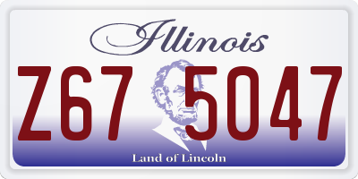 IL license plate Z675047