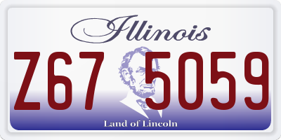 IL license plate Z675059