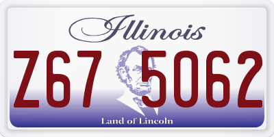 IL license plate Z675062
