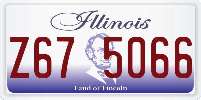 IL license plate Z675066