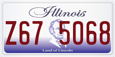 IL license plate Z675068