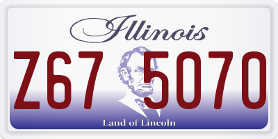 IL license plate Z675070