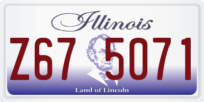 IL license plate Z675071