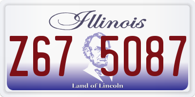 IL license plate Z675087