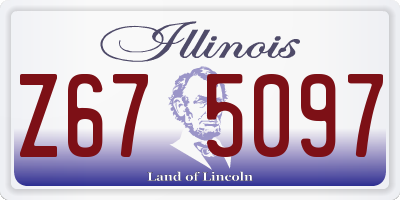 IL license plate Z675097