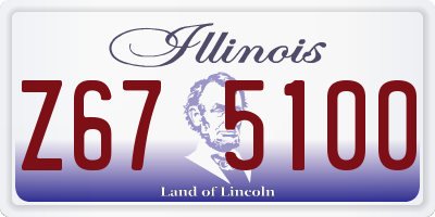 IL license plate Z675100