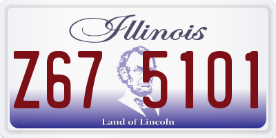 IL license plate Z675101