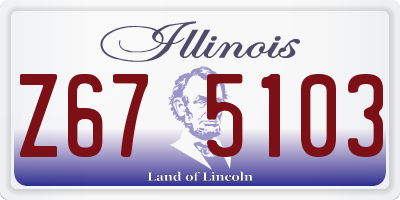 IL license plate Z675103
