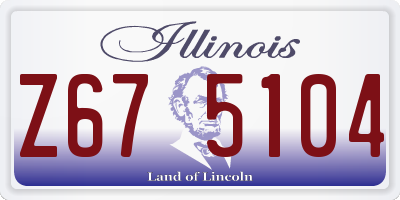 IL license plate Z675104