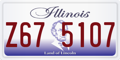 IL license plate Z675107