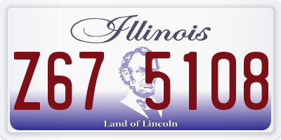 IL license plate Z675108