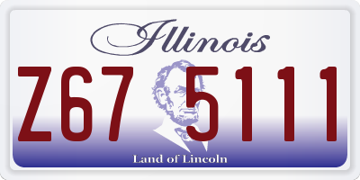 IL license plate Z675111