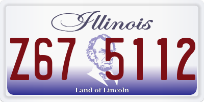 IL license plate Z675112