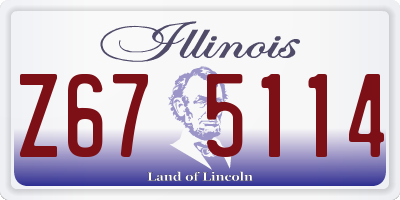 IL license plate Z675114