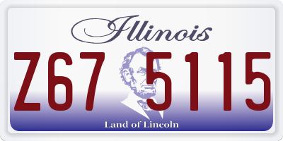 IL license plate Z675115