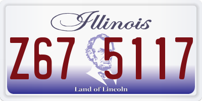 IL license plate Z675117
