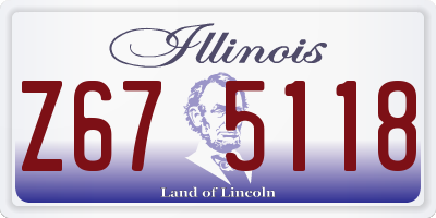 IL license plate Z675118