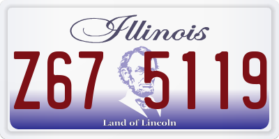 IL license plate Z675119