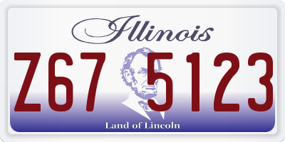 IL license plate Z675123