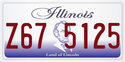 IL license plate Z675125