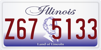 IL license plate Z675133