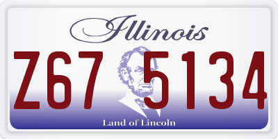 IL license plate Z675134
