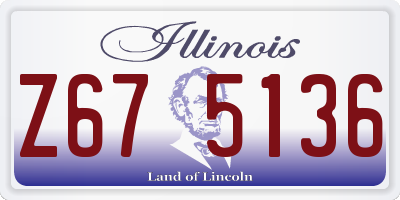 IL license plate Z675136