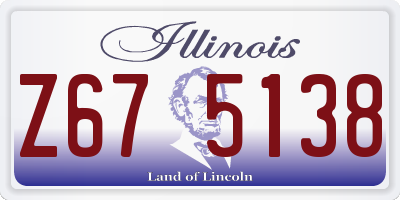 IL license plate Z675138