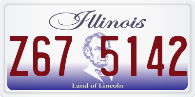 IL license plate Z675142
