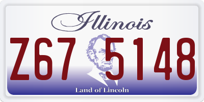 IL license plate Z675148