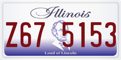 IL license plate Z675153