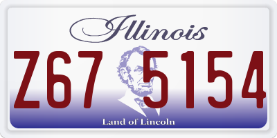 IL license plate Z675154