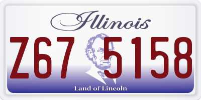 IL license plate Z675158