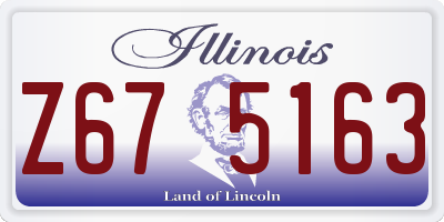 IL license plate Z675163