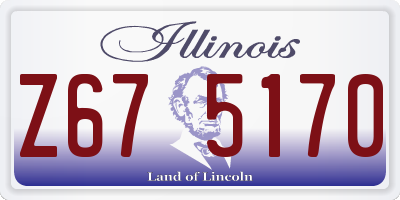 IL license plate Z675170