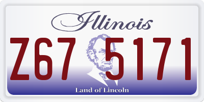 IL license plate Z675171