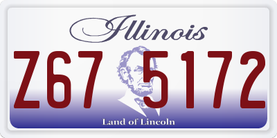 IL license plate Z675172