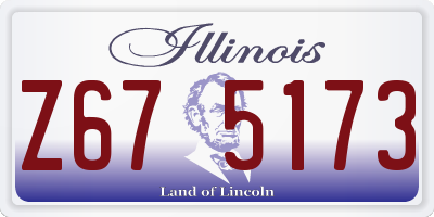 IL license plate Z675173