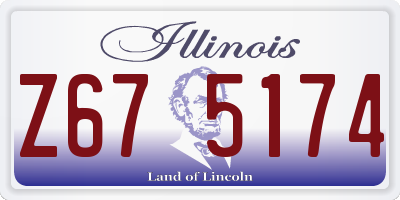 IL license plate Z675174